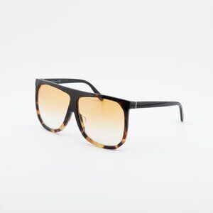 Loewe LW40001F 56E Sunglasses Havana Square Frame, Brown Lenses